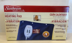 Sunbeam Health At Home Massaging Heating Pas Soothing Warmth & Vibration 12 x 12