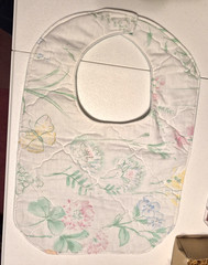 NEW Adult Bib/Clothing Protector double thick seafoam Quilted Reversible 19 x13