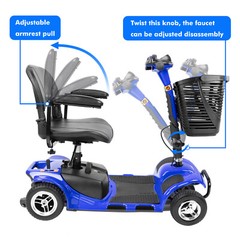 4 Wheels Mobility Scooter 200W Heavy Duty Electric Wheelchair All Terrain