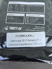 Thirty 48 Black Plantar Fasciitis Socks XXL NEW NIP Reduces Pain Swelling