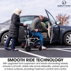Jazzy Carbon Travel Lightweight Foldable Electric Wheelchair | up to 3.7 mph…
