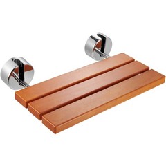 Folding Teak Shower Seat 20in 440lbs Wall Mount