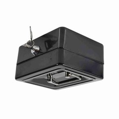 1Pc Mini Portable Iron Petty Lockable Cash Money Safe Security Box