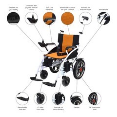 Improve your mobility with our Electric Folding Wheelchair for Adults and Senior