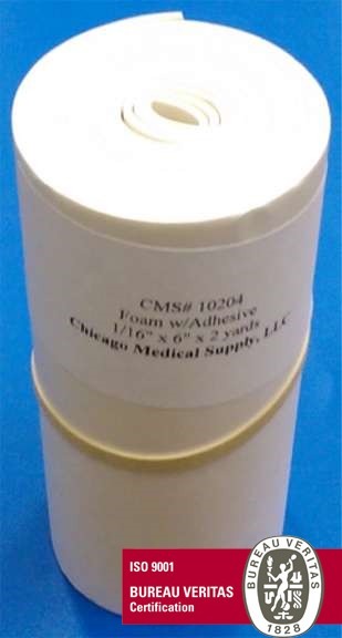 Adhesive Rubber Foam Roll 1/16″x6″x2Yds Orthopedic Medical Grade USA Brand New