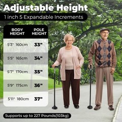 Walking Cane with LED Light: Ohuhu Folding Cane for Men Women Foldable Walking S
