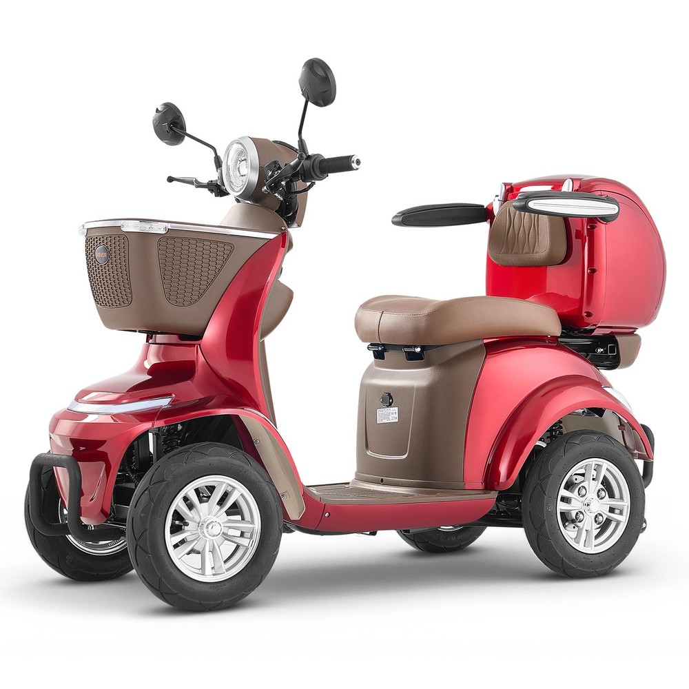 VEVOR Heavy Duty 4-Wheel Mobility Scooters 21.5 Miles 3-Speed 500lbs Capacity