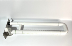 Toilet Bathroom 24 Inch Flip Up Grab Bars Handicap Rail Without Support Rod