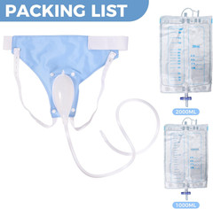 Wearable Urine Collection Bag Condom Catheters for Men, Reusable Portable Wearab