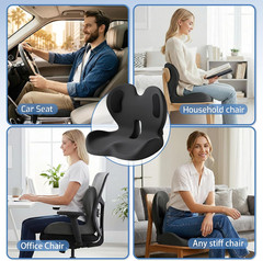 Seat Cushion,Memory Foam Chair Cushion for Office and Car,Ergonomic Coccyx Seat