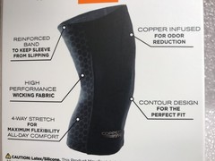 Lot of 2 -Copper Fit The Original Compression Sleeves 1 Knee Sleeve (L) UNISEX