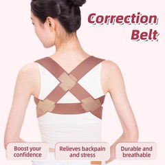 Malloraned Posture Corrector for Women,Invisible Upper Back Brace Small, Pink