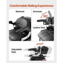 Uimoso Heavy-Duty 3-Wheel Mobility Scooter 21.5-Mile Range, 3-Speed, 500lbs Load
