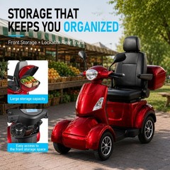 Mobility Scooters for Seniors, 500W Heavy Duty 4 Wheel Mobility Scooters