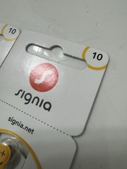 24-pack SIGNIA SIZE 10 HEARING AID BATTERIES 1.45V Stainless Steel Mercury Free