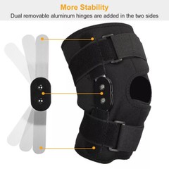 Knee Brace Compression Sleeve Hinged Joint Support Open Patella Stabilizer Wrap