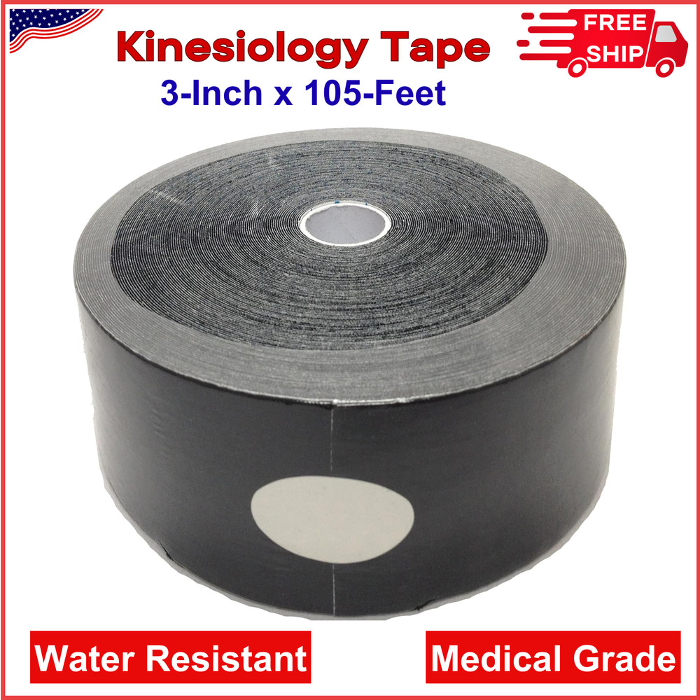 Therapist’s Choice Extra Wide Kinesiology Tape 3″x105′ Bulk Roll, Medical Grade
