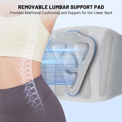 Adjustable Back Brace-Size S (Belly 23.6-29.5 in), 360°Support with 4 Steel S…
