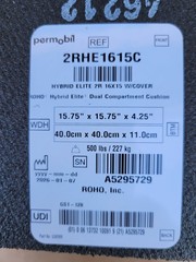Permobil Roho Hybrid Elite 2r Cushion 15.75”x15.75”x4” Wheelchair 2rhe1615c Air