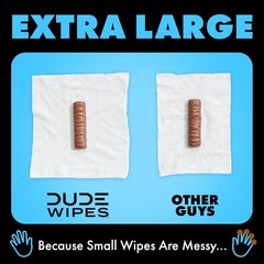 Extra Large Unscented Adult Flushable Wet Wipes for Sensitive Skin Large Adult