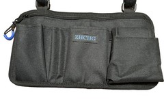 Wheelchair Armrest Bag with Cup Holder, Walker Bag. Black & Blue See Description