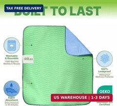 Bed Pads Washable Waterproof 34″x36″- Pack of 4 Incontinence Bed Pads & Washable
