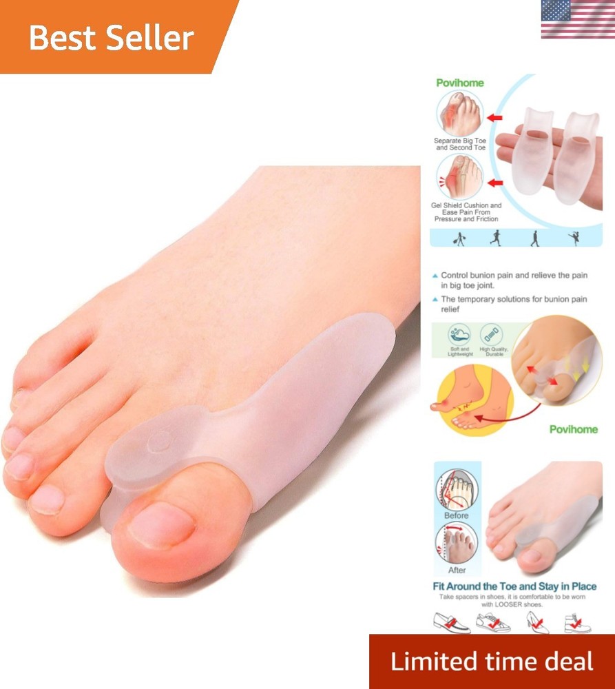 Soft Silicone Gel Bunion Pads – 8 Pack for Big Toe Comfort & Alignment