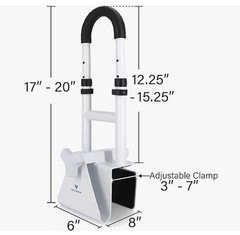 Medical Bathtub Handle Grab Bar and Safety Rails Height Adjustable