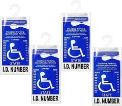 2x Handicap Placard Holder Auto Ultra Transparent Disabled Parking Permit Sign