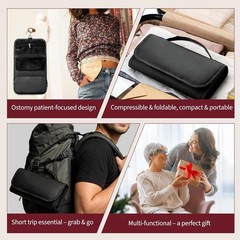 Hanging Ostomy Supplies Bags with Hook Travel Bag for Colostomy Accessories