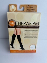 TheraFirm Compression Large White Trouser Socks 15-20mmHg Medical