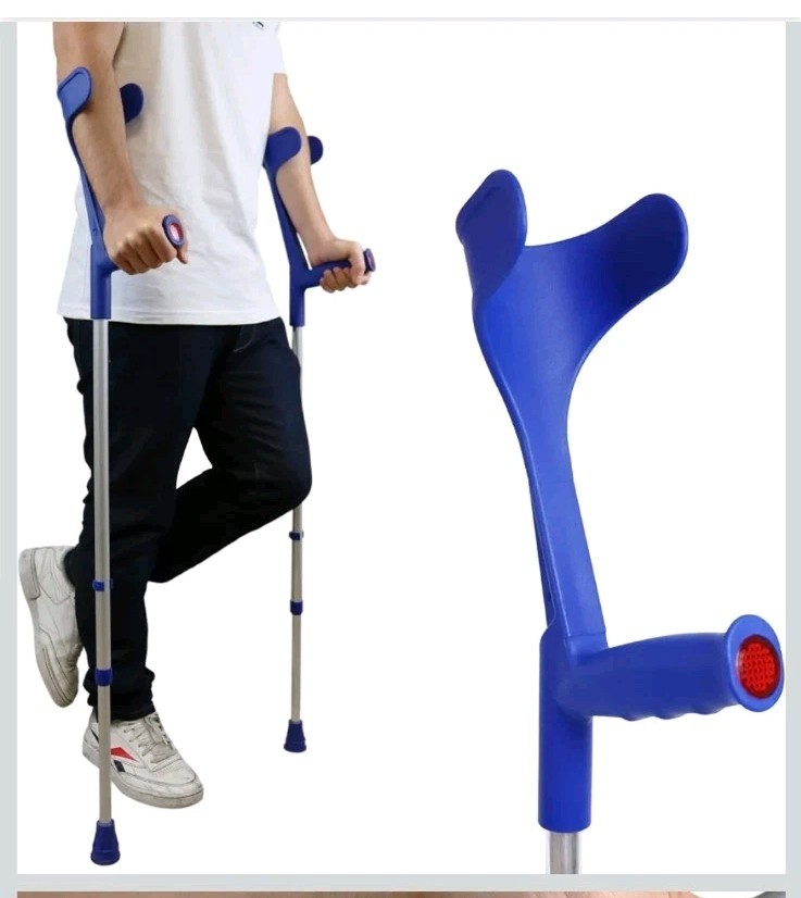 PEPE Mobility Forearm Crutches for Adults (x2 Units) Open Cuff