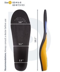 Plantar Fasciitis Relief Work Boot Insoles for Women Men – 220+ lbs