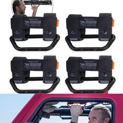 GPCA – Universal Grab Handles for Roll Bar 1–5.5 inches, 4 Pack, Jet Black