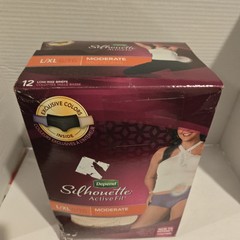Depend Silhouette Active Fit, Moderate Absorbency, L/XL, 38-50 IN Waist 12 count