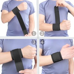 4x Wrist Compression Bands and Wrist Braces Sports Wrist Guards for Men & Women