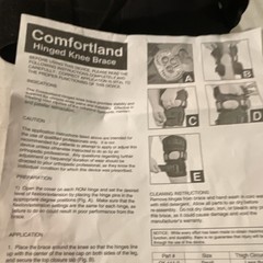 New ComfortlandCK-111-5 Hinged Knee Brace XLarge Adjustable Black Stabilization