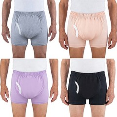 US Mens Underpants Washable Patients Cotton Underwear Wet Look Incontinence Need