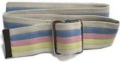 2 PACK Gait Transfer Belt with Metal Buckle, 2″ Width, 48″ Length – Pastel