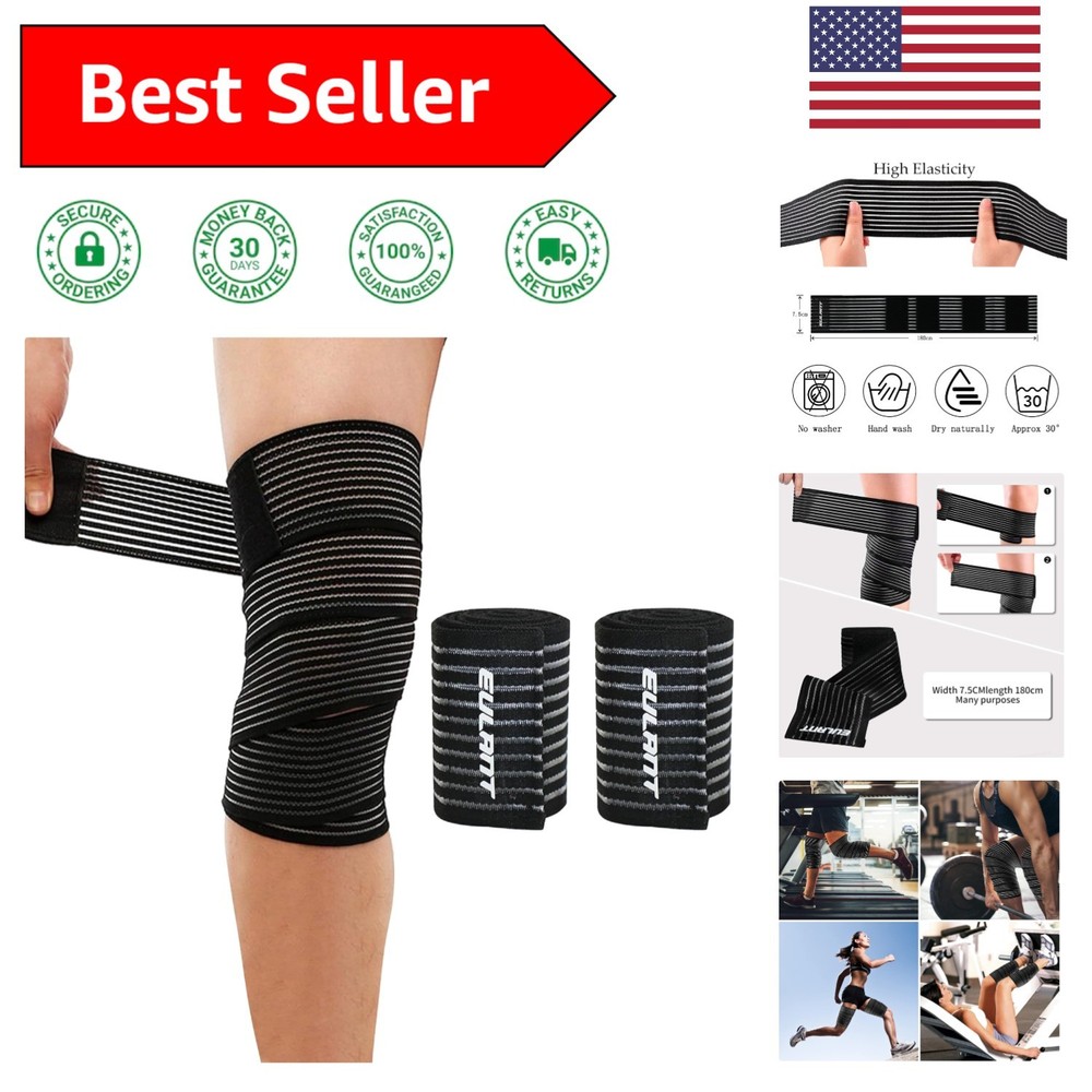Versatile Elastic Compression Knee & Ankle Bandages for Sports & Everyday Use