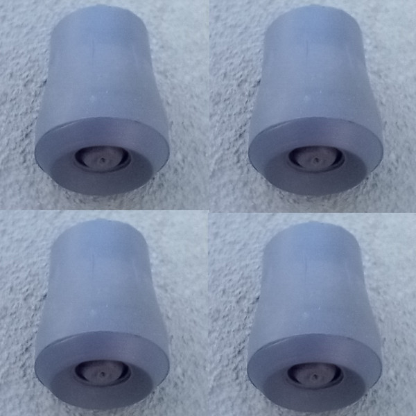 Pack of 4 Rubber Tips For The 1-Piece Solid Aluminum Cane – Fits 7/8 Inch Shaft