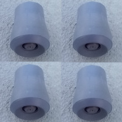 Pack of 4 Rubber Tips For The 1-Piece Solid Aluminum Cane – Fits 7/8 Inch Shaft