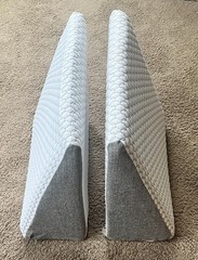 2 Brentwood Home Wedge Pillows 10” – Gray 24x24x10 Medium Firm