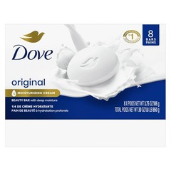 Dove Beauty Bar Soap Original 8 Count for Soft, Smooth Skin, with 1/4 Moisturizi