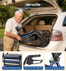 „Rollator Walker for Seniors, 350lb Capacity, Cup Holder, Adjustable Height“
