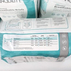 Tranquility Youth & Adult Disposable Briefs, Diapers, Underwear – XS – Lot of 60