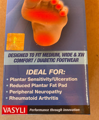 Vasyli Signature David Armstrong II Sensitive Feet Orthotic Insole Medium New!