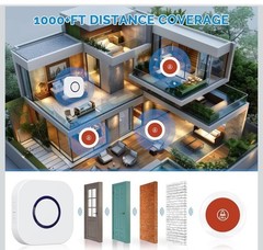 Caregiver Pager Wireless Emergency Button with SOS Alert for Seniors at Home …