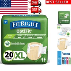 OptiFit Extra Adult Incontinence Briefs with Tabs, Moderate Absorbency, XL, 2…
