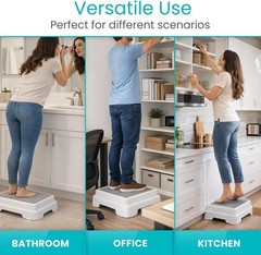 Bath Shower Step Stool 4.5″ Slip Resistant Stackable Indoor/Outdoor Safety